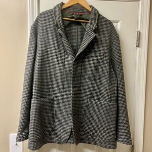 RELWEN HERITAGE TRAP GREY GUNCHECK BLAZER XXL